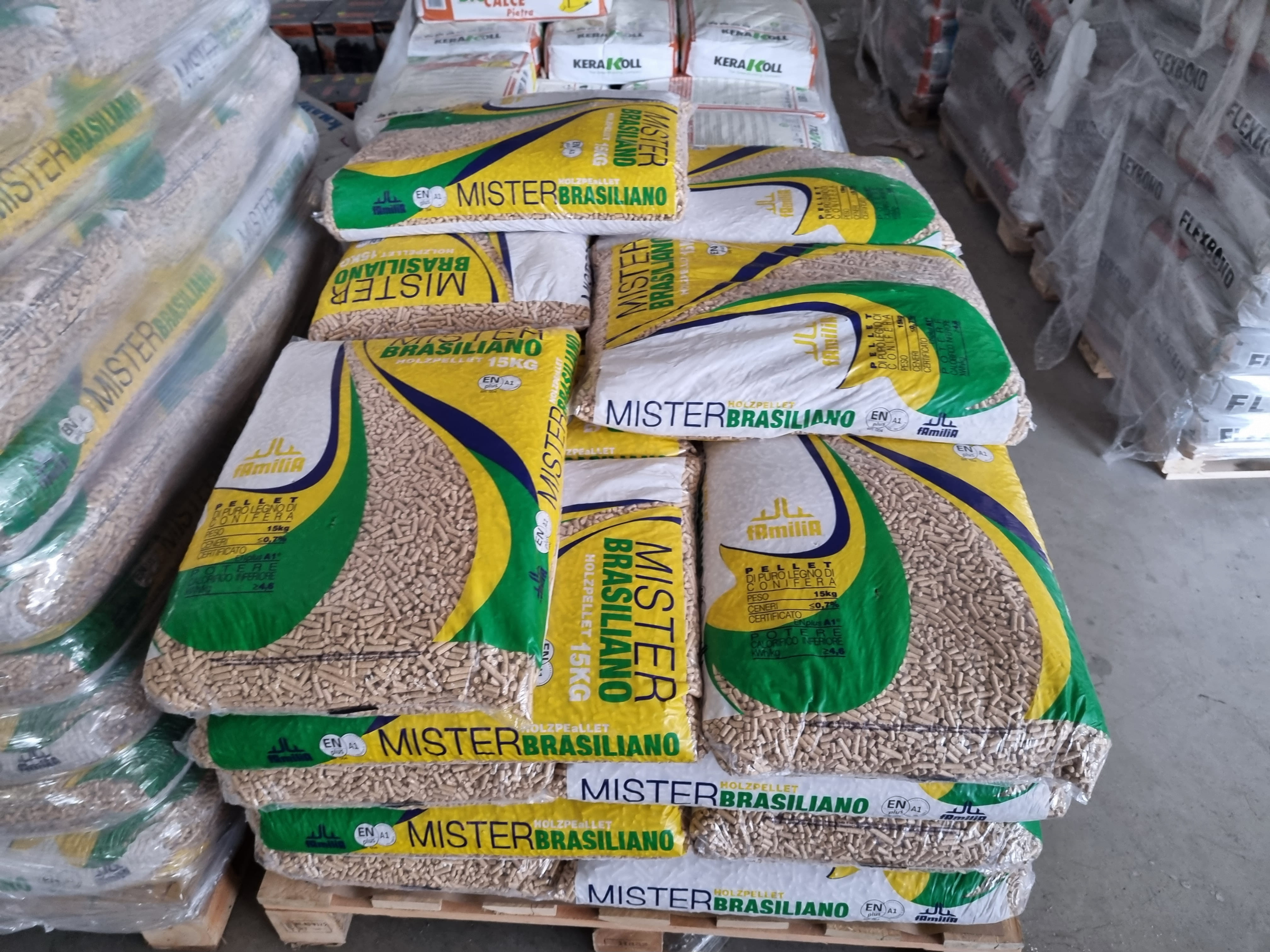 Vendita al dettaglio di materiali edili, pellet e pitture